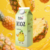 Eigen Merk Private Label 1L Lange Houdbaarheid Subtiel Zoet Fris RTD Pure Ananassap ODM OEM Fruitdrank voor Supermarkten