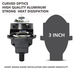 Idison โคมไฟหน้า T13W 12V ลำแสงต่ำ60W ลำแสงสูง70W lossless การติดตั้ง6000K 3300ml เลนส์โปรเจคเตอร์สำหรับรถยนต์ - Product Image 4