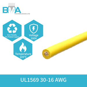 UL1569 105 ℃   Fil de cuivre toronné/étamé isolé en PVC 300V 10-30AWG pour raccordement électronique - Product Image 2