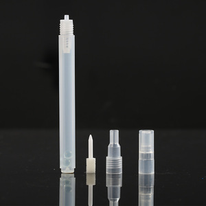 NOVISON 11mm Transparent Empty Marker <b>Pen</b> with 0.7mm Round Toe Brush Tip <b>Refillable</b> Dry-Erase & Wet-Erase Ink for Writing Paper - Product Image 2