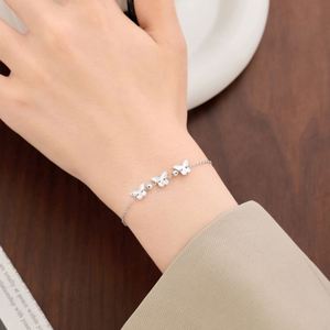 Dylam Charm Bijoux élégants en argent sterling 925, chaîne à maillons, pendentifs papillon, bracelets pour femmes, cadeaux d'anniversaire - Product Image 3