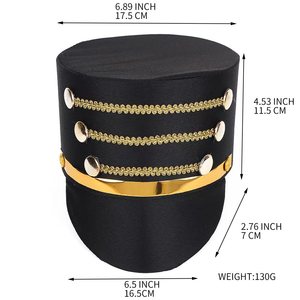 HLC Majorette Ring Master High Hats Tambores Major Cascanueces Baterista Uniformes Accesorios de disfraces Honor Guard Performs Hats - Product Image 3