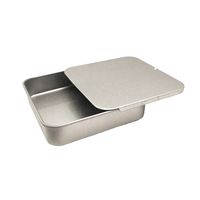 Vide Personnalisé En Relief De Luxe Baume À Lèvres Solide Parfum Cheveux Cire Étain Cas Rectangulaire Vide Argent Mini Glisser Top Boîte En Métal