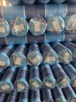 Rouleaux de bâche PE PE bâches en plastique tissu blanc bleu fils stratification côtés poids pour couverture tissu imperméable