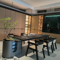 Ensemble de table à thé traditionnelle chinoise en chêne en bois sans peinture très populaire