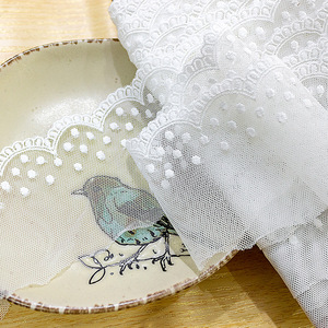 Nuovo arrivo RYL, passamaneria in pizzo a pois <span class=keywords><strong>con</strong></span> motivo a onde larghe 6,5 cm per accessori cosplay anime e Lolita - Product Image 4