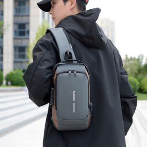 Bolso Bandolera Cruzado Impermeable Antirrobo con USB, Bolso de Mensajero Multifuncional para Viajes, Bolso de Pecho para Hombre - Product Image 4