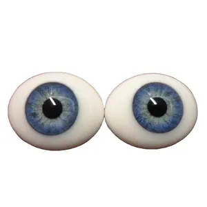 Doll accessories Glass Eyes wholesale custom 6mm to 24mm oval shape glass doll eyes for sale