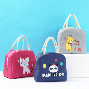 Bolsa de almuerzo aislada con dibujos animados, bolsa de tela Oxford con estampado de animales para niños y adultos, almacenamiento de viaje - Product Image 1