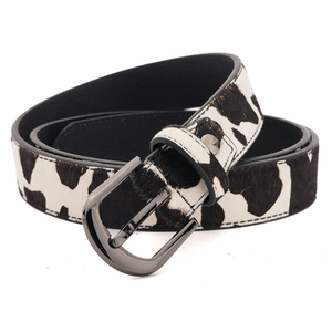 Ceinture en cuir véritable et cachemire haut de gamme pour femme, style rétro polyvalent avec boucle, tendance européenne et américaine, personnalisable par le fabricant - Product Image 3