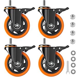 <span class=keywords><strong>Roulettes</strong></span> en polyuréthane orange robustes Roues en polyuréthane de 4 pouces <span class=keywords><strong>Roulettes</strong></span> industrielles <span class=keywords><strong>Roulettes</strong></span> verrouillables doubles <span class=keywords><strong>pour</strong></span> établi de <span class=keywords><strong>meubles</strong></span> de charrette à bras - Product Image 1