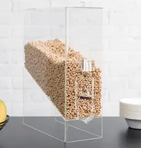 Пользовательский Прозрачный Акриловый пластиковый диспенсер кофейных зерен для сухих продуктов для супермаркета