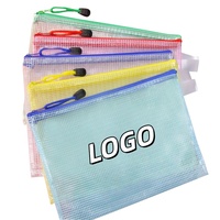 X515 Vente en gros de pochettes en maille imperméables, sacs de voyage multi-usages, sacs à fermeture éclair pour documents, pour le bureau et l'école