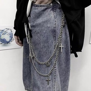 Yueli ห่วงโซ่เอวผีเสื้อข้ามสังกะสีอัลลอยคู่ใส่ได้ทั้งชายและหญิงโซ่ร่างกายแฟชั่นสวมใส่ได้ทุกวัน - Product Image 2