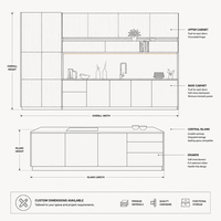 Kabinet Dapur Pulau Modern Modular Kayu RTA Soft Close Pull Out Tahan Air Ramah Lingkungan Grosir Langsung dari Pabrik