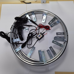 Kit de Jantes LED ADT à Mouvement Lumineux, 1 Contrôleur, 4 Bandes LED 135CM, Contrôle par APP, Anneaux Lumineux LED RGB à Effet de Chasse avec Clignotants Ambrés - Product Image 3