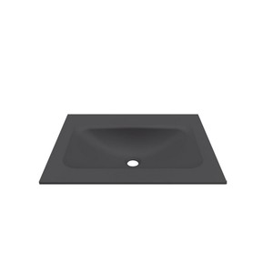 60.5 cm Matt <b>Black</b> Keratek KK-6005NEL Kamalu Built-In Bathroom Vanity <b>Sink</b> - Product Image 1