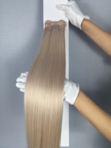 Extensiones de Cabello Remy 100% de Dragonbeauty Factory, Tejidas a Máquina, de 10 a 30 Pulgadas, Color Rubio # Paquetes de Cabello Remy Color 613 de China - Product Image 4