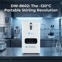 Congélateur industriel portable 2L à très basse température (-120°C) avec compresseur Stirling, en acier thermolaqué, certifié CE