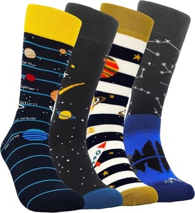 Của Phụ Nữ Đầy Màu Sắc Mới Lạ Mô Hình Vui Chải Kỹ Bông Crew Vớ Mens Điên Ăn Mặc Vớ - Product Image 5