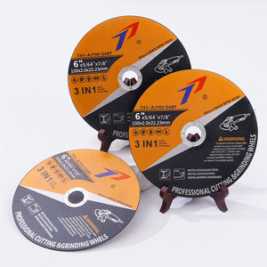 Disque de coupe abrasif TIANPENG 6 pouces 150*1.2*22.23 mm à 2 recharges, jaune foncé, pour acier inoxydable - Product Image 1