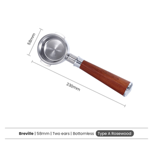 Breville 9 Series Custom Handle Espresso Coffee Portafilter BES990/980/920 with 58MM Bottomless Eco-Friendly Handheld - Product Image 2