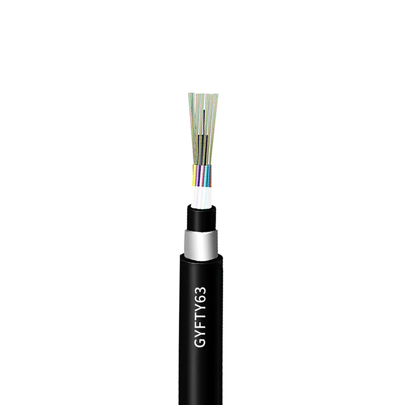 GYFTY63 6 core G652D anti-nagetier GYTA kabel areial leitung doppel jacke 12 24 48 72 96 core single mode fiber optic kabel