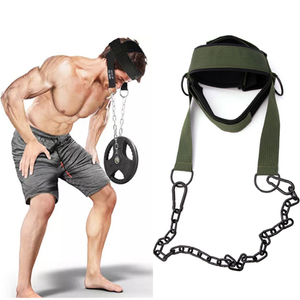 Gimnasio Boxeo Entrenamiento de fuerza Arnés de cuello Entrenamiento de levantamiento de pesas con cadena de acero de 90cm - Product Image 1