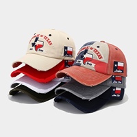 Casquette de baseball réglable à 6 panneaux en PVC, édition 250e anniversaire des États-Unis, broderie, protection solaire, style rétro, colorblock, effet délavé