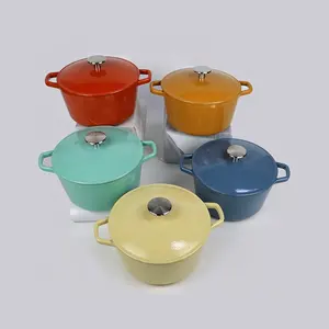 彩色高品质炊具圆形铸铁搪瓷砂锅荷兰烤箱