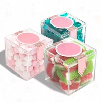 Boîtes à dragées modernes en acrylique personnalisées, protection hermétique, conteneur de présentation et de rangement pour fruits secs