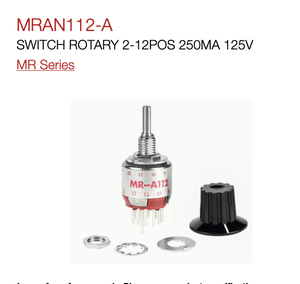 Commutatore rotante a 12 posizioni MR-AN112 interruttori NKK <span class=keywords><strong>C</strong></span> materiale plastico con livello IP65 - Product Image 2