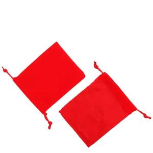 Bolsa de Terciopelo Personalizada Reutilizable Roja con Logotipo Personalizado para Regalo de Boda, Bolsa Protectora con Cordón - Product Image 5