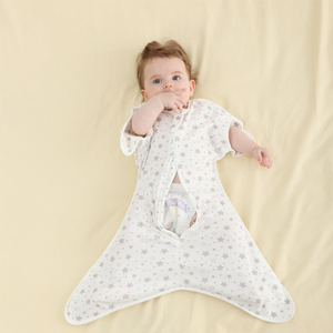 Nuovo Sacco Nanna Neonato in Cotone 100% Traspirante <span class=keywords><strong>con</strong></span> Design Anti-Spavento, Anti-Calcio, Cerniera a Doppio Senso, a Righe Scenografiche, Eco-Friendly, Per Tutte le Stagioni - Product Image 1
