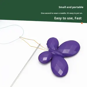 Herramienta de costura DIY hecha a mano, <span class=keywords><strong>enhebrador</strong></span> de aguja de mariposa, <span class=keywords><strong>enhebrador</strong></span> de punto de cruz, herramienta mágica para estilo Simple hecho de plástico - Product Image 4