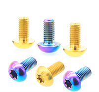 Baut Rotor Rem Cakram Titanium M5 Torx 15 Tahun Pengalaman Pabrik, Gr5 TC4, Sekrup Sepeda Ultra Ringan untuk MTB Road Bike