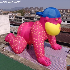Bơm hơi khổng lồ mô hình động vật cho Quảng Cáo & khuyến mại hoạt động, tùy chỉnh màu hồng <span class=keywords><strong>Inflatable</strong></span> khỉ - Product Image 3