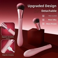 Neues Upgrade Abnehmbarer Bürsten-Vibrator 10 Vibrationsmodi Geräuscharmes Design USB-Aufladbar für G-Punkt Brustwarzen Klitoris