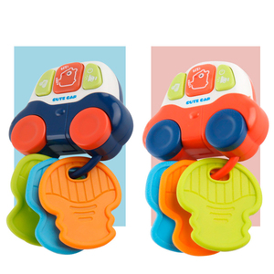Coche de dibujos animados para bebé, <span class=keywords><strong>mordedor</strong></span> sensorial, juego de actividades con música masticable, llave de coche para bebé, juguete lavable para niño pequeño - Product Image 6
