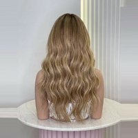 Perruque Lace Front Blonde Style Old Money en Cheveux Humains, Blond Beige Ondulé, Sans Colle pour Femme