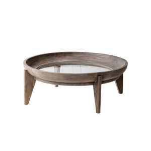 Muebles antiguos para sala de estar, <span class=keywords><strong>mesa</strong></span> de centro redonda de cristal natural, mesas de centro modernas de centro de cristal - Product Image 1