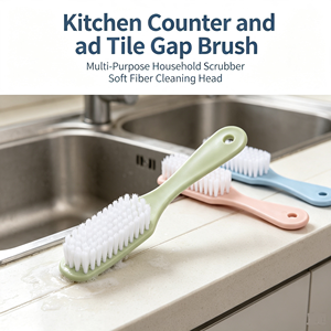 Soft Bristle Shoe Cleaning <b>Brush</b> Long Handle Plastic Laundry <b>Scrub</b> <b>Brush</b> for Bathroom Floor Clothes Collar - Product Image 2