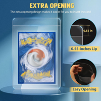 Protège-cartes semi-rigides en PVC Clarity avec fermeture à clip, tailles personnalisées, services d'impression de logo pour cartes de baseball - Votre marque