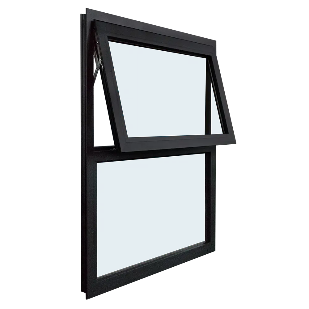 Jendela awning yang digunakan dengan glss tetap untuk desain pegangan obral kerai mengkilap ganda operator jendela