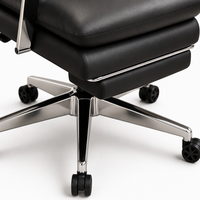 Chaise de bureau en cuir PU robuste ALINUNU ODM OEM pour bureau, chaise de direction avec repose-pieds