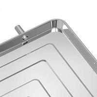 Bac de vidange de condensat universel pour climatiseur extérieur en acier inoxydable Unités HVAC Plateau d'égouttement avec kit de vidange
