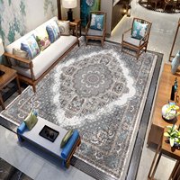 Tapis vintage de style persan lavé, imprimé en 3D, adapté au salon et à la chambre à coucher