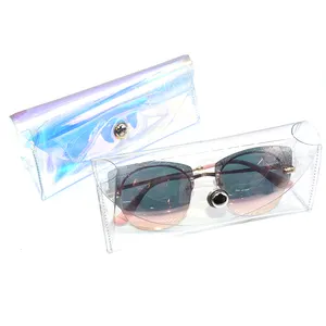 핫 잘 팔리는 투명 안경 case pouch customized 홀로그램 선글라스 smd, smt) 패키지 clear 방수 pvc case 대 한 glasses