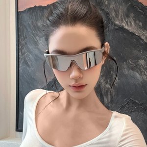 แว่นกันแดดกีฬาสไตล์ยุโรปและอเมริกา UV400 โพลาไรซ์กันลมสำหรับขี่จักรยานวิ่งกลางแจ้งผู้หญิงกรอบสีดำเมอร์คิวรี่ - Product Image 4