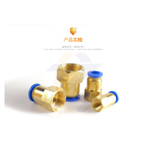 ข้อต่อทองเหลืองแบบตรง Zonye PcF พร้อมฝาครอบสีน้ำเงิน สำหรับเชื่อมต่อสายลม - Product Image 4
